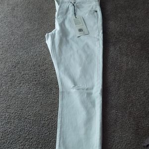 Ripped White 501 skinny for women